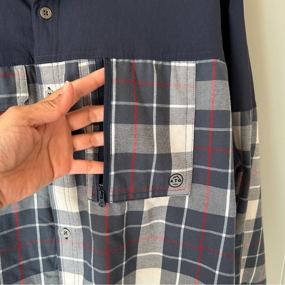 Wrangler ATG Shirt Men's 2XL Blue Plaid Long Sleeve Button Front Western Casual - Picture 6 of 10